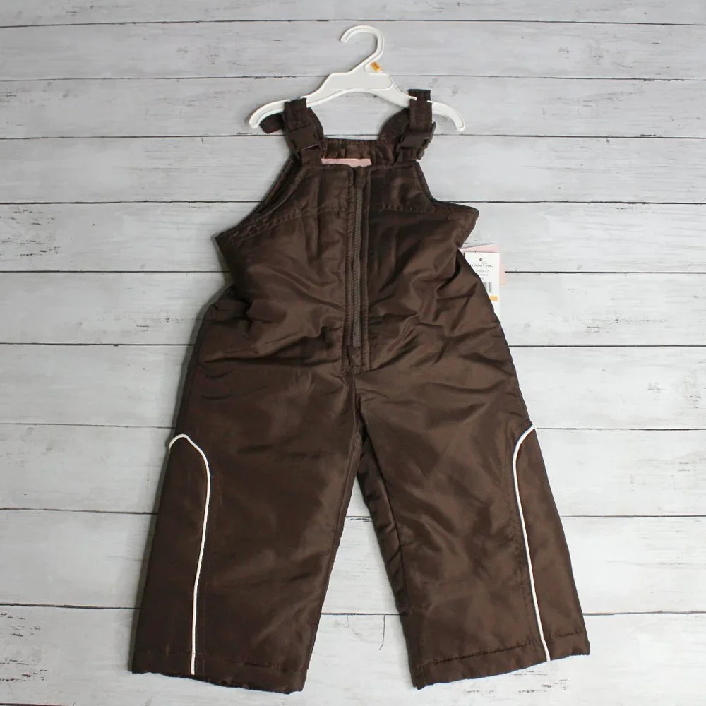 London Fog Baby Girl's Winter Puffer Coat Bib Snow Pants Size 12 Months